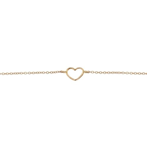 Bracciale catena cuore filo oro 750‰ 1,23 g