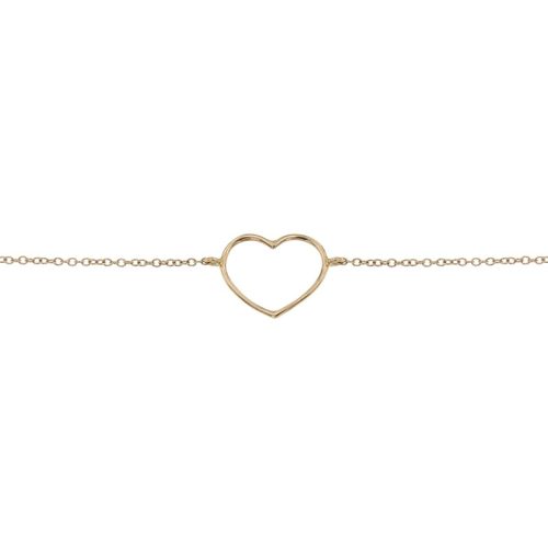 Bracciale catena cuore filo oro 750‰ 1,51 g