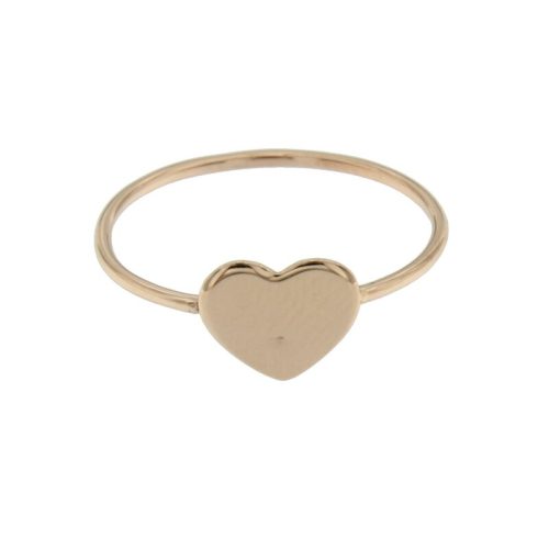 Anello cuore lastra oro 750‰ g 0,9