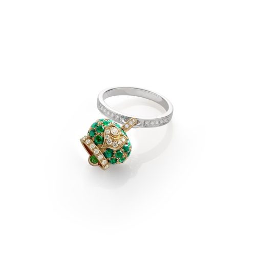 Anello Campanelle oro giallo e bianco 18kt