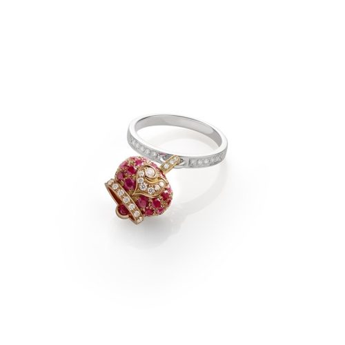 Anello Campanelle oro rosa e bianco 18kt