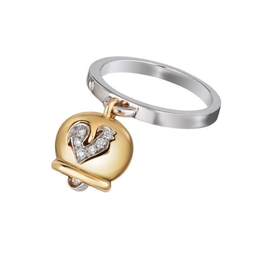 Anello Campanelle oro giallo e bianco 18kt