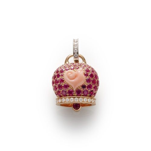 Ciondolo Campanelle oro rosa e bianco 18kt