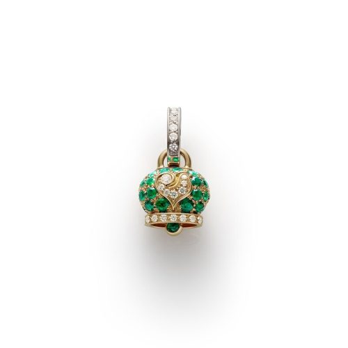 Ciondolo Campanelle oro giallo e bianco 18kt