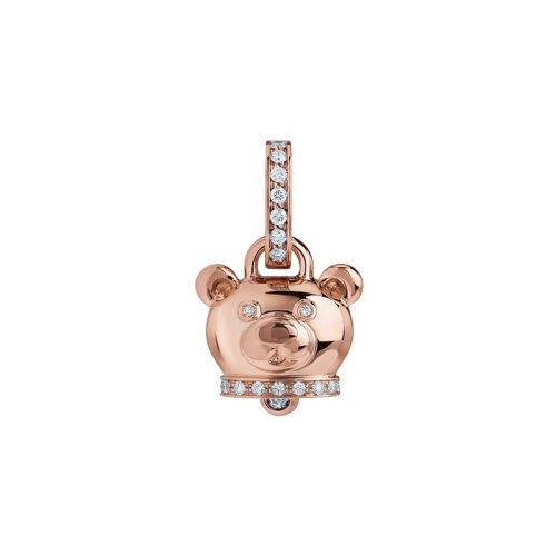 Ciondolo Campanelle oro rosa 18kt e diamanti