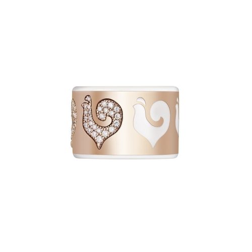 Anello Carousèl oro rosa 18kt e diamanti