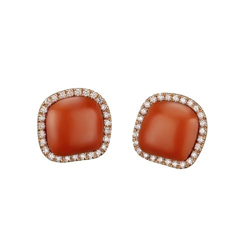 Orecchini Enchanté oro rosa 18kt e diamanti