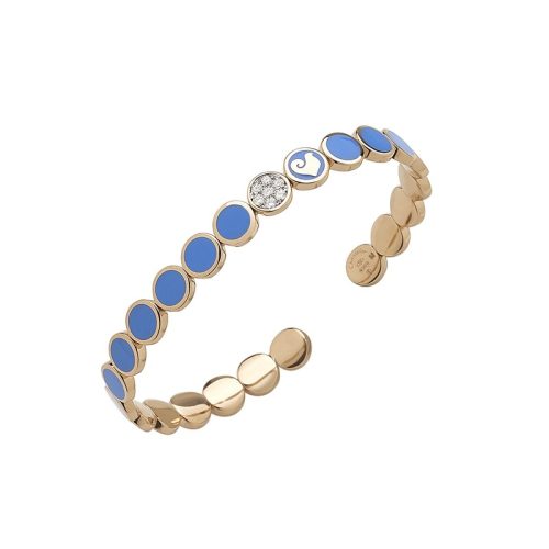 Bracciale Paillettes oro rosa 18kt e diamanti