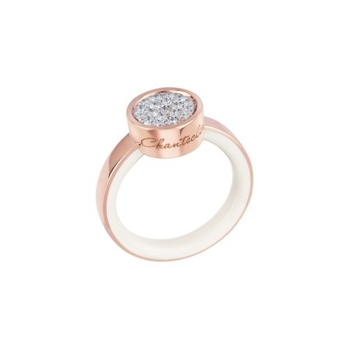 Anello Paillettes oro rosa 18kt e diamanti