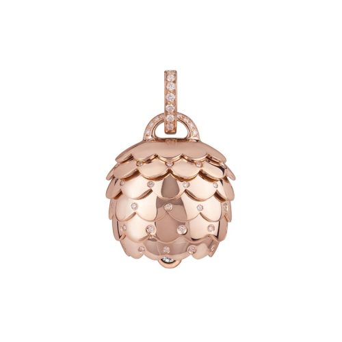 Ciondolo Paillettes oro rosa 18kt e diamanti