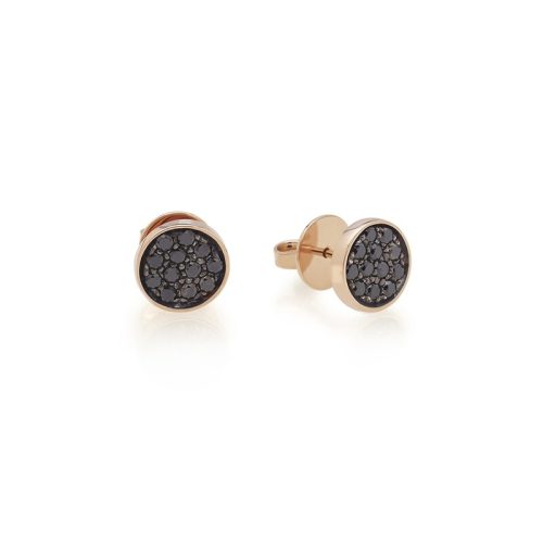 Orecchini Paillettes oro rosa 18kt e diamanti