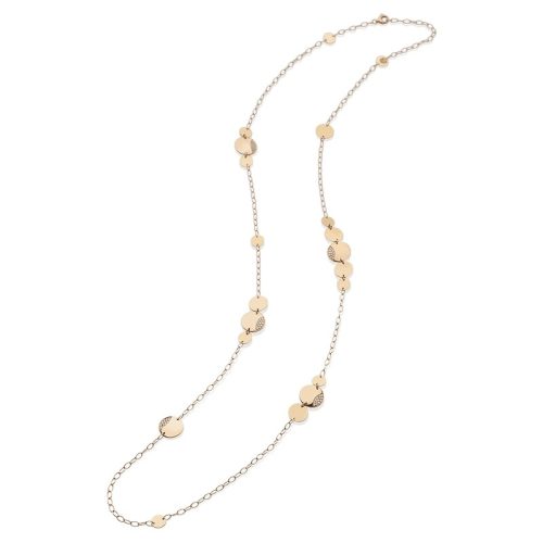 Collana Paillettes oro rosa 18kt e diamanti