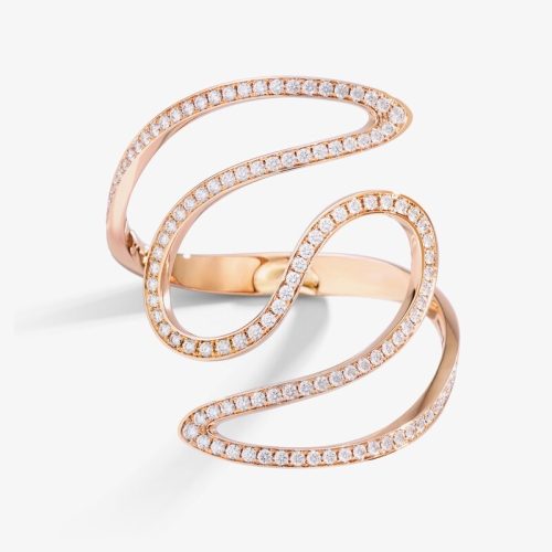 Bracciale in oro rosa e diamanti