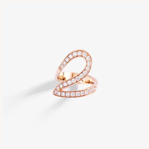 Anello in oro rosa e diamanti