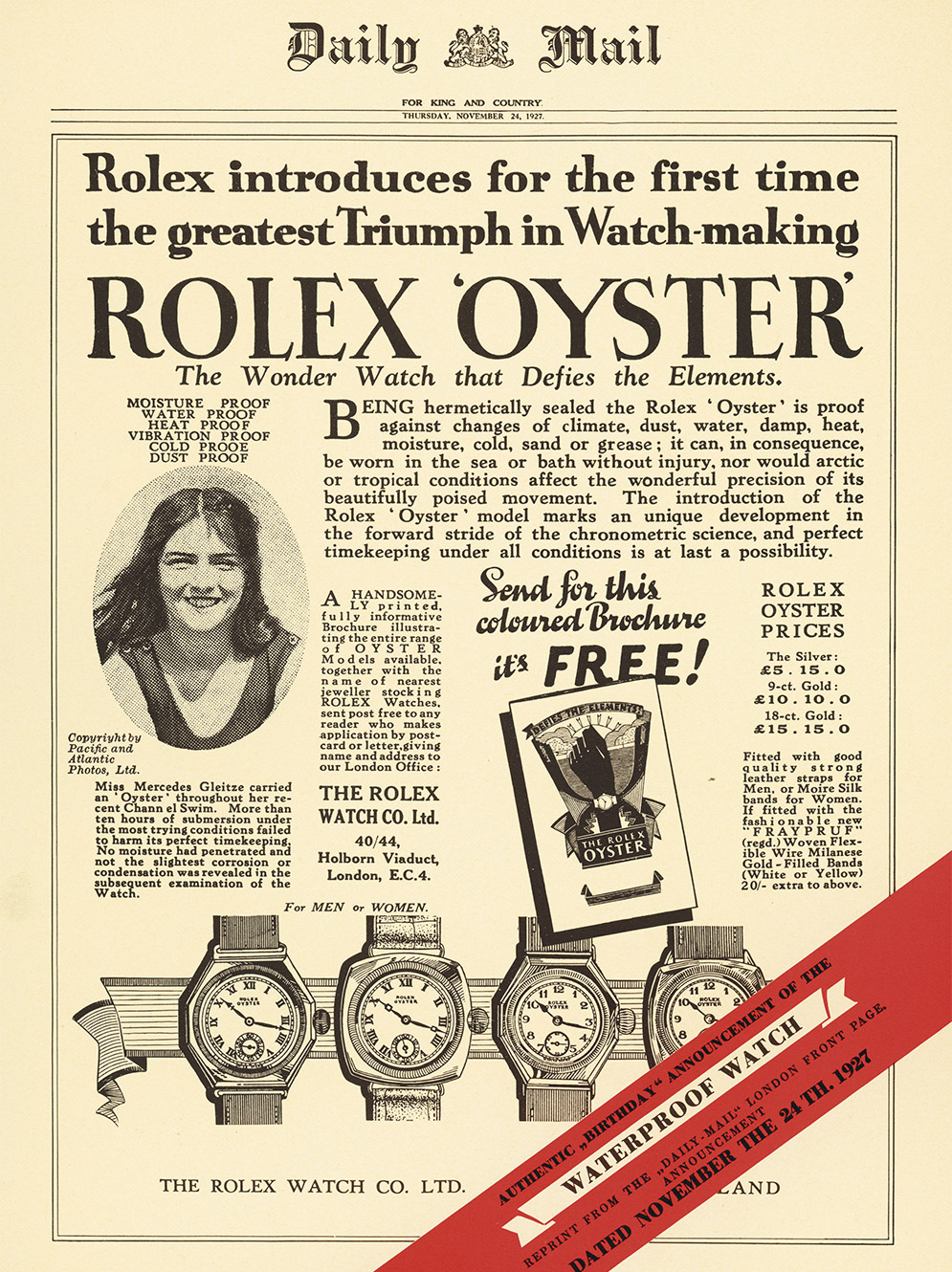 Rolex Oyster Story - Gioielleria Giuseppe Ciletti